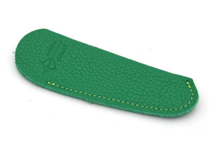 Etui cuir de poche vert pour couteaux pliants - Arbalète G.David