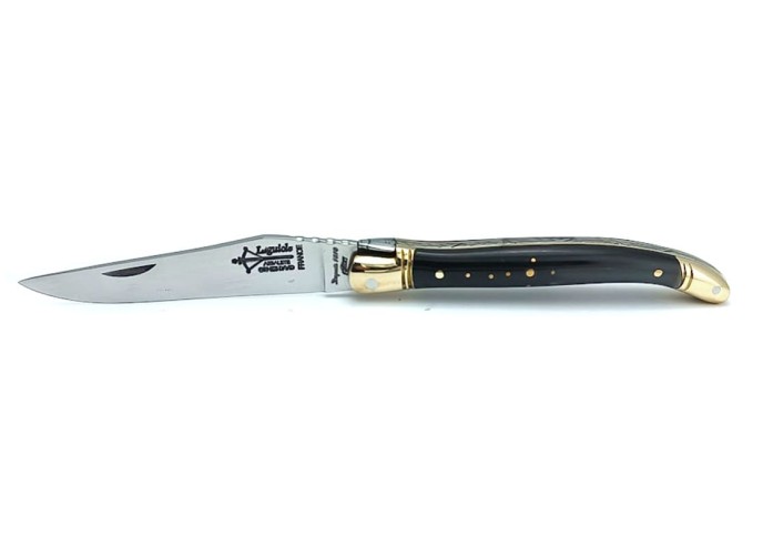 Couteau pliant Laguiole Prestige, manche en corne de zébu de 10 cm.