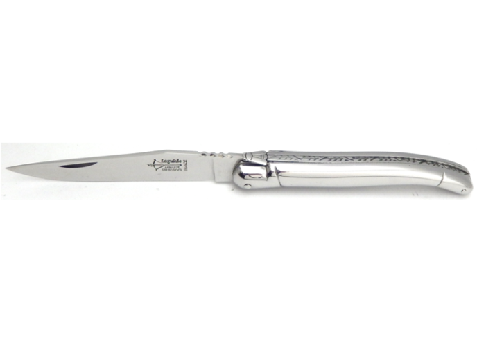 Couteau pliant Laguiole Original, plein manche tout inox finition de 12cm