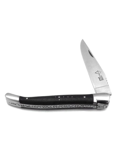 Laguiole Prestige folding knife, oak from barrel of wine handle, matt finish