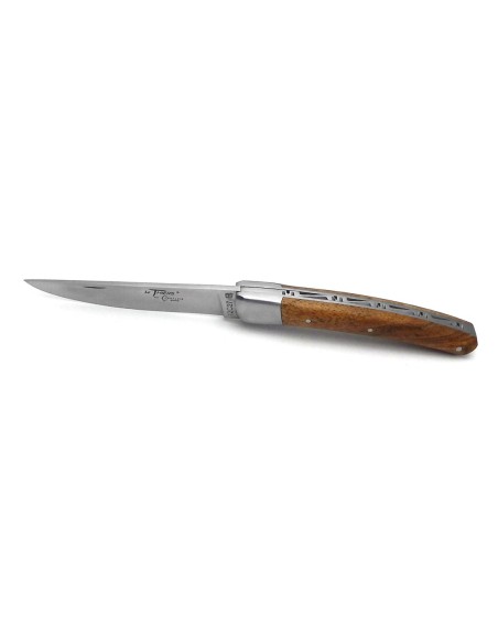Le Thiers ® folding knife guilloché, walnut wood handle, matt finish