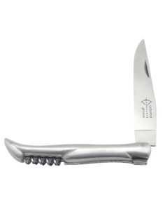 Laguiole pliant Original, lame & tire-bouchon, plein manche en aluminium 2