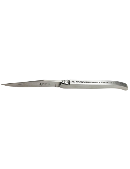 Laguiole Pocket folding, extra thin 12 cm stainless steel handle