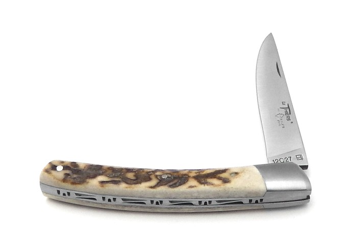 Le Thiers ® knife, deer antlers handle - Arbalete G.David