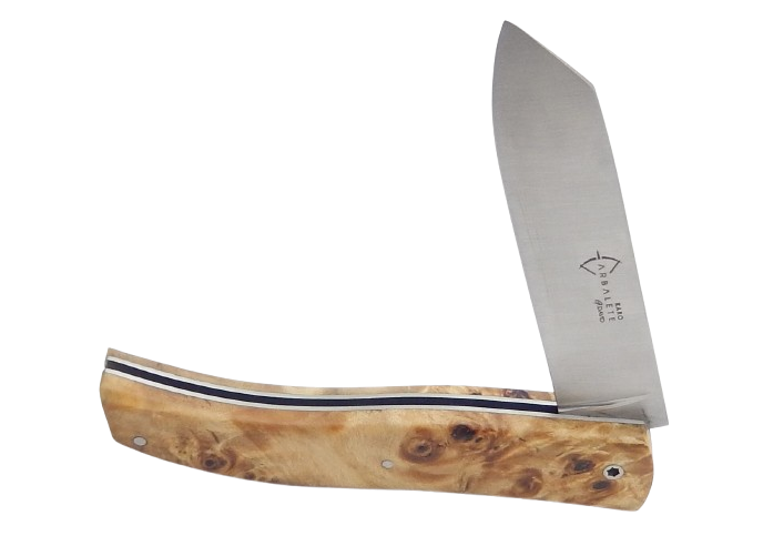 Le KARO d’Arbalète, manche en loupe de marronnier