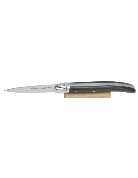 Laguiole oyster knife with green stamina handle