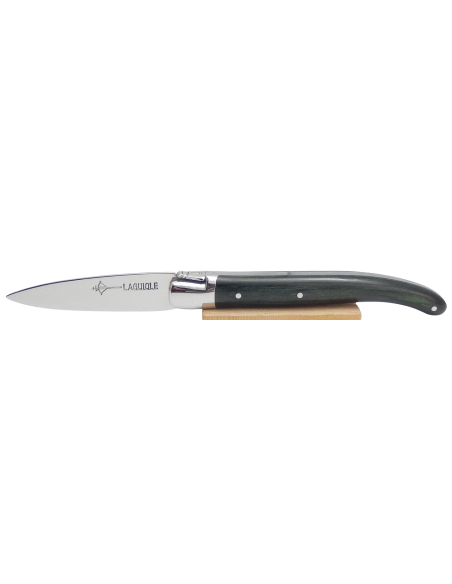 Laguiole oyster knife with green stamina handle
