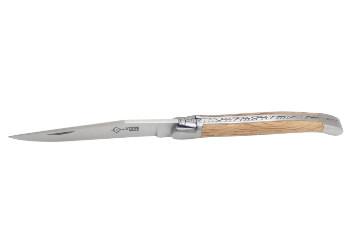 Couteau pliant Laguiole, chêne vert - Arbalète G. David