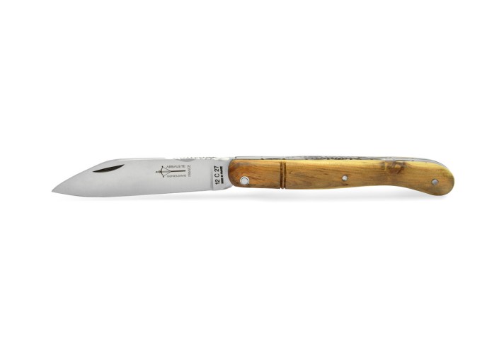 Aurillac folding knife, juniper wood handle