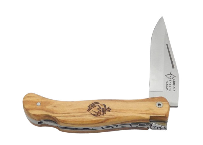 Laguiole knife Grande Nature, olive wood handle - Arbalète G. David