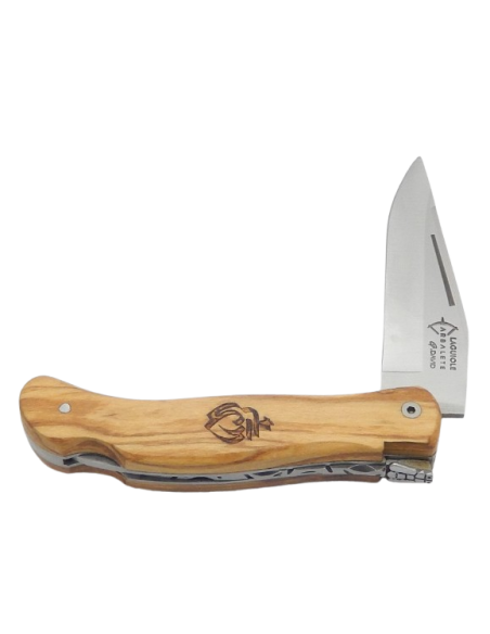 Laguiole knife Grande Nature, olive wood handle - Arbalète G. David
