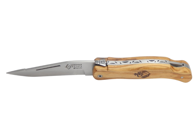 Laguiole knife Grande Nature, olive wood handle - Arbalète G. David