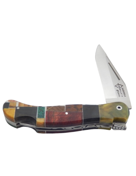 Laguiole knife Grande Nature, tetris wood handle - Arbalete G. David