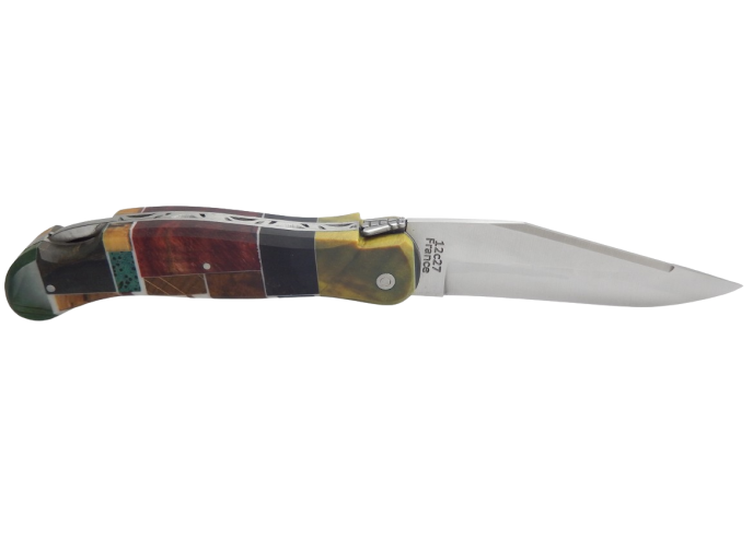 Laguiole knife Grande Nature, tetris wood handle - Arbalete G. David