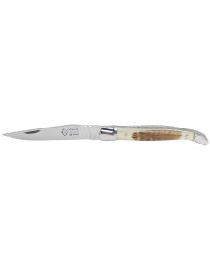 Laguiole knife Prestige, woodcock feather inclusion - Arbalete G. David