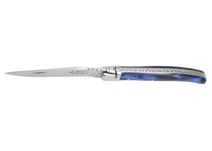 Laguiole for Ladies, pearly blue acrylic - Arbalete G.David