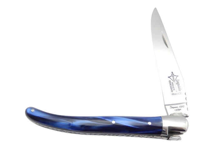 Laguiole for Ladies, pearly blue acrylic - Arbalete G.David