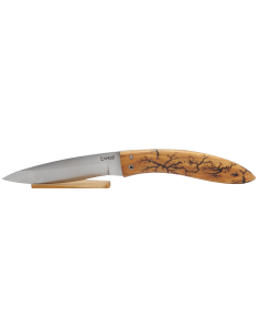Folding knife, lightning-stuck olive wood - Arbalete G. David