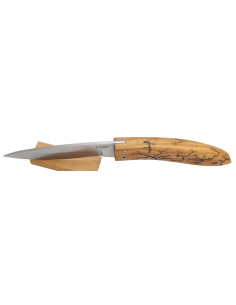 Couteau pliant piémontais, manche en olivier foudroyé 2