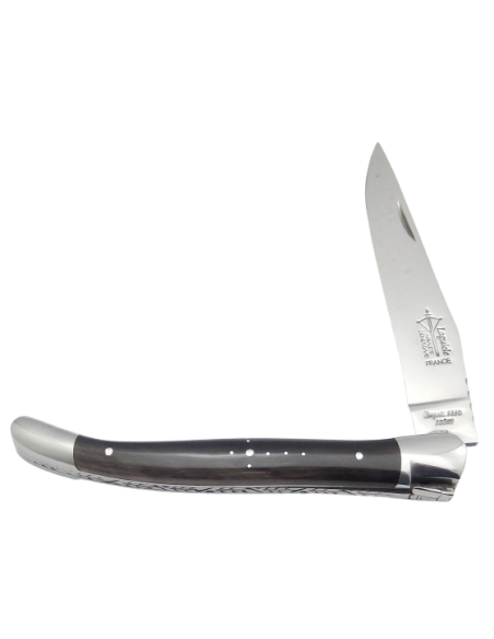Laguiole Prestige, manche buffle noir - Arbalète G. David