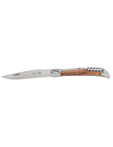 Laguiole knife corkscrew & punch, olive wood - Arbalète G.David