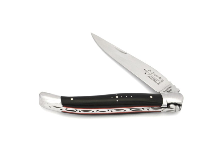 Laguiole Forged, ebony & red vulcanized fiber - Arbalete G. David