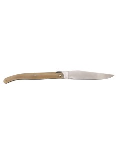 Laguiole pliant Forgé, manche en pointe de corne blonde 2