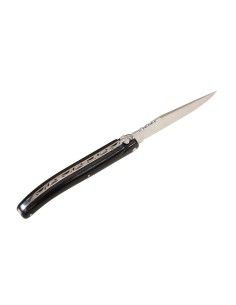 Laguiole folding knife, forged, full handle in dark horn tip 2