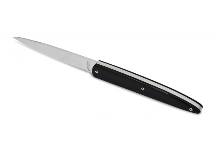 Arbalète folding knife, 12 cm black acrylic handle, shiny finish