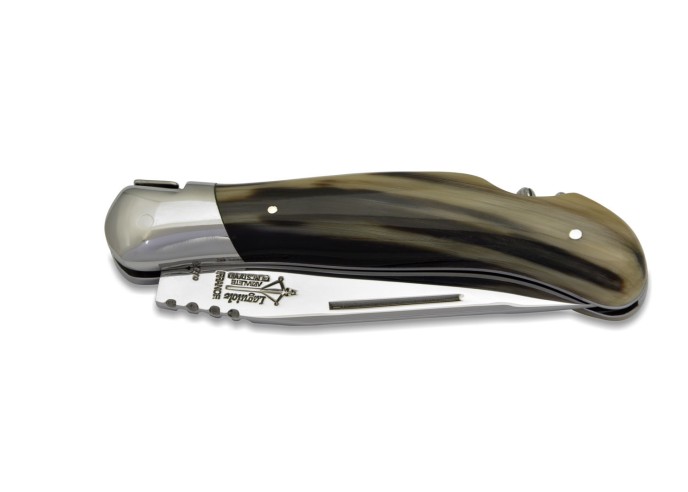 Laguiole nature Prestige 2 pièces en Pointe de Corne 12 cm