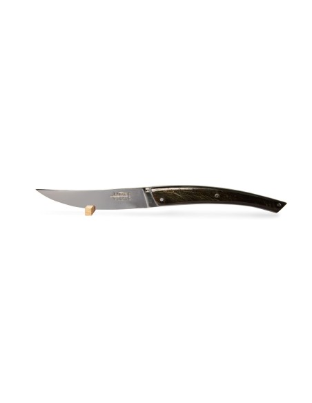 Coffret de 6 couteaux de table Le Thiers ® prestige, plein manche en pointe de corne variées, finition mat
