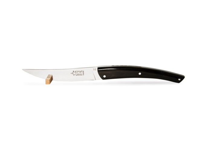 Coffret de 6 couteaux de table Le Thiers ® prestige, plein manche en pointe de corne variées, finition mat