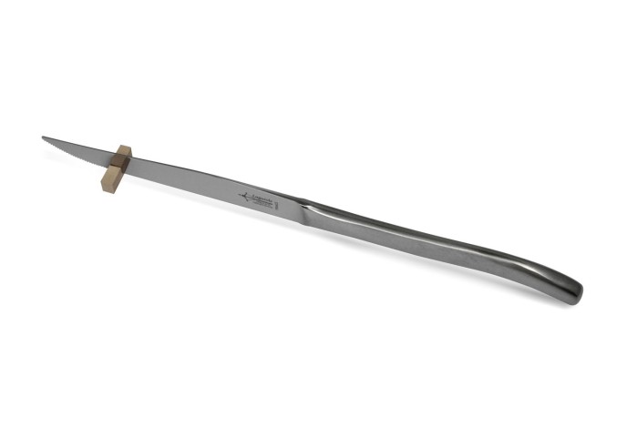 Coffret de 6 couteaux de table Laguiole monobloc microdentés, finition mat, lavables en machine