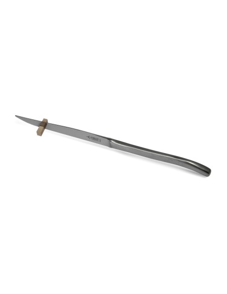 6 micro-toothed monobloc Laguiole steak knives, full matt stainless steel finish, dishwasher safe