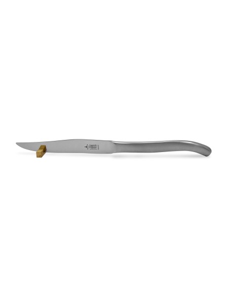 6 monoblock Laguiole steak knives, full matt stainless steel finish, dishwasher safe