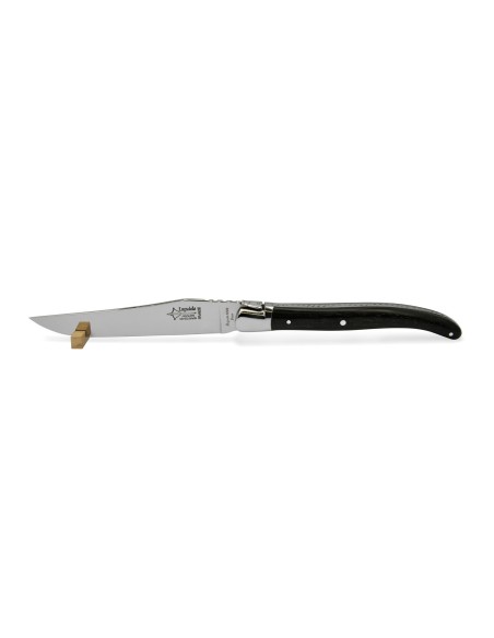 Box of 6 steak knives Laguiole Prestige, ebony wood handle, shiny finish